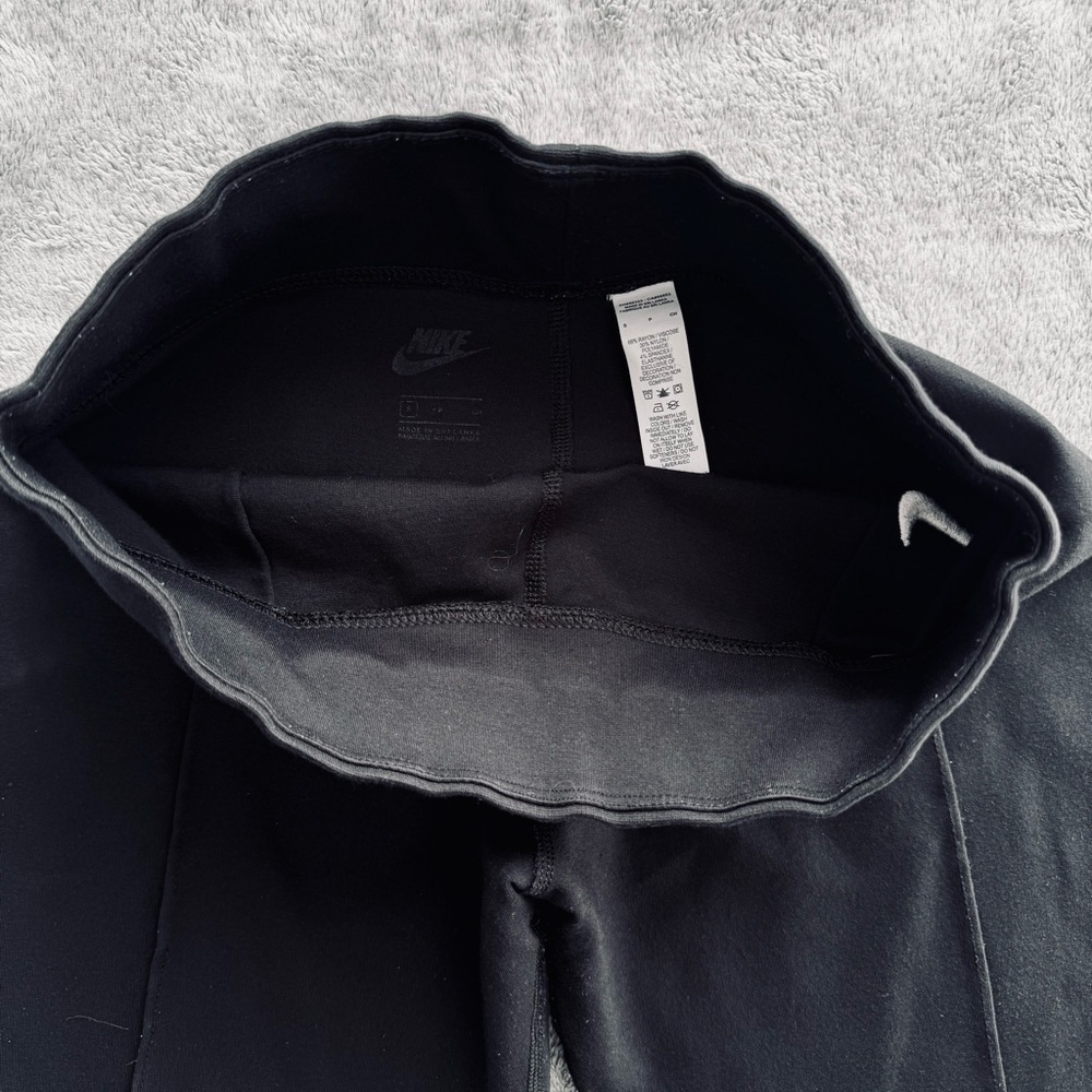 Nike Black Thick Material Front Seam - High Waisted Leggings with Ankle Zips - S - Picture 5 of 10